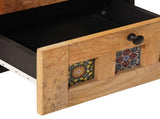 Bedside Cabinet 2 pcs Natural 40 x 33 x 46 cm Solid Mango Wood 4018259