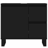 Bathroom Cabinet Black 65x33x60 cm Engineered Wood 831613