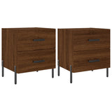 Bedside Cabinets 2 pcs Brown Oak 40x35x47.5 cm Engineered Wood 827339