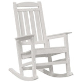 Rocking Chair 3 pcs White Polyethylene 3335814