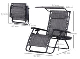 Foldable Reclining Garden Chair with Headrest, Zero Gravity Deck Sun Lounger Seat Chair with T3398P314140