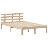 Bookcase Bed without Mattress 135x190 cm Double Solid Wood Pine 3322786