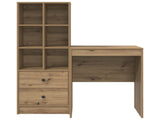 Desk with Drawer with Shelf with Storage 2 pcs Artisan Oak 3337344