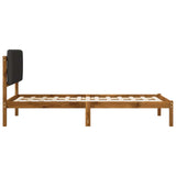 Bed Frame with Upholstered Headboard Natural and Dark Grey 904193