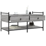 ZNTS Coffee Table Grey Sonoma 99x50x50 cm Engineered Wood 833963