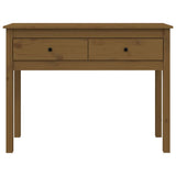 Console Table Honey Brown 100x35x75 cm Solid Wood Pine 814617