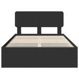 Bed Frame with Drawer Black 135 x 190 cm Engineered Wood 3412193
