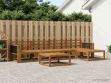 Outdoor Sofa Set 6 pcs Natural Solid Acacia Wood 3385150