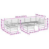 8 Piece Garden Sofa Set Impregnated Wood Pine 3299334
