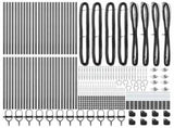 Ground Spike Fence Post 52 pcs Grey Powder-Coated Steel 3350190