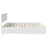 Bed Frame with Headboard White 180 x 200 cm Engineered Wood 3408229