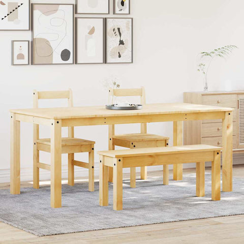 ZNTS 4 Piece Dining Set Panama Solid Wood Pine 3345185