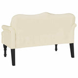 Chesterfield Bench Cream 120.5 x 65 x 75 cm Faux Leather 42019280