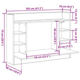 Wall-Mounted Desk Old wood Engineered wood 105 x 48 x 75 cm 869192
