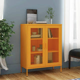Storage Cabinet Mustard Yellow 80x35x101.5 cm Steel 336173