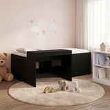 Kids'High Bed Frame with Desk Black 80 x 200 cm 3422644