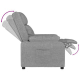 Recliner Chair Light Grey Fabric 348108