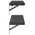 Wall Shelves 2 pcs 100x23.5 cm Black Stainless Steel 3214513