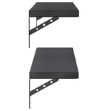 Wall Shelves 2 pcs 100x23.5 cm Black Stainless Steel 3214513