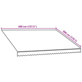 Awning Top Sunshade Canvas Orange and Brown 4x3 m 145724