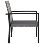 5 Piece Outdoor Dining Set Poly Rattan Grey 3100415