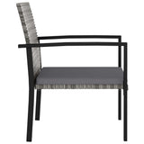 Outdoor Dining Set Grey and Black 3100414