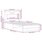 Bed Frame without Mattress Brown Oak 90x190 cm Single Engineered Wood 4107008