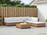 6 pcs Rattan Lounge Set with Cushions GENDT Natural Rattan 3429870