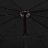 Garden Parasol Black Polyester 200 x 130 cm Collapsible 315557