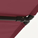 Garden Parasol with Aluminium Pole 2x1.5 m Bordeaux Red 47340