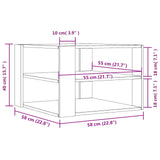 Coffee Table Black Oak 58 x 58 x 40 cm Engineered Wood 862608