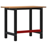 Workbench Light Brown 100x60x81.5 cm Solid Wood Oak 3309671