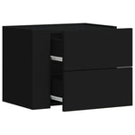 ZNTS Wall-mounted Bedside Cabinets 2 pcs Black 45x30x35 cm 848328