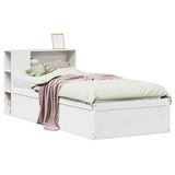 Bed Frame without Mattress White 75x190 cm Small Single Solid Wood Pine 3323441