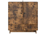 Sideboard Smoked Oak 66 x 34.5 x 95 cm Engineered Wood 893980