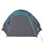 ZNTS Camping Tent Dome 4-Person Blue Waterproof 94350