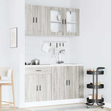 4 Piece Kitchen Cabinet Set Porto Grey Sonoma Engineered Wood 3314877