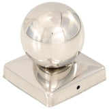Post Caps 6 pcs Globe Final Stainless Steel 101x101 mm 145496