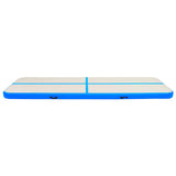 Inflatable Gymnastics Mat with Pump 800x100x20 cm PVC Blue 92692