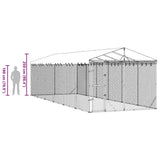 Outdoor Dog Kennel with Roof Silver 3x9x2.5 m Galvanised Steel 3190490