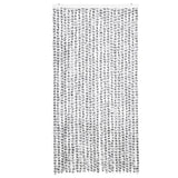 Fly Curtain Light Grey and Dark Grey 100x200 cm Chenille 377397