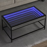 ZNTS Coffee Table with Infinity LED Grey Sonoma 90x50x41 cm 847690