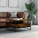Coffee Table Smoked Oak 80x80x45 cm Engineered Wood 835291