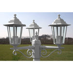 ZNTS Garden Light Post 3-arms 215 cm White Aluminium 40245