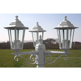 ZNTS Garden Light Post 3-arms 215 cm White Aluminium 40245