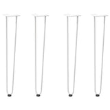hairpin legs for console tables for Console Table 4 pcs White 72 cm Solid Steel 4012425