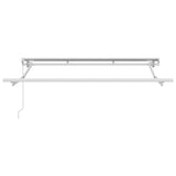 Awning Frame Manual Adjustable White 2.5 x 2 m Steel 42002522
