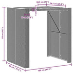 ZNTS Garden Bar Table with Acacia Wood Top Grey 105x80x110 cm Poly Rattan 368697