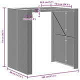 ZNTS Garden Bar Table with Acacia Wood Top Grey 105x80x110 cm Poly Rattan 368697