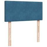 Box Spring Bed with Mattress Dark Blue 90x190 cm Velvet 3286184